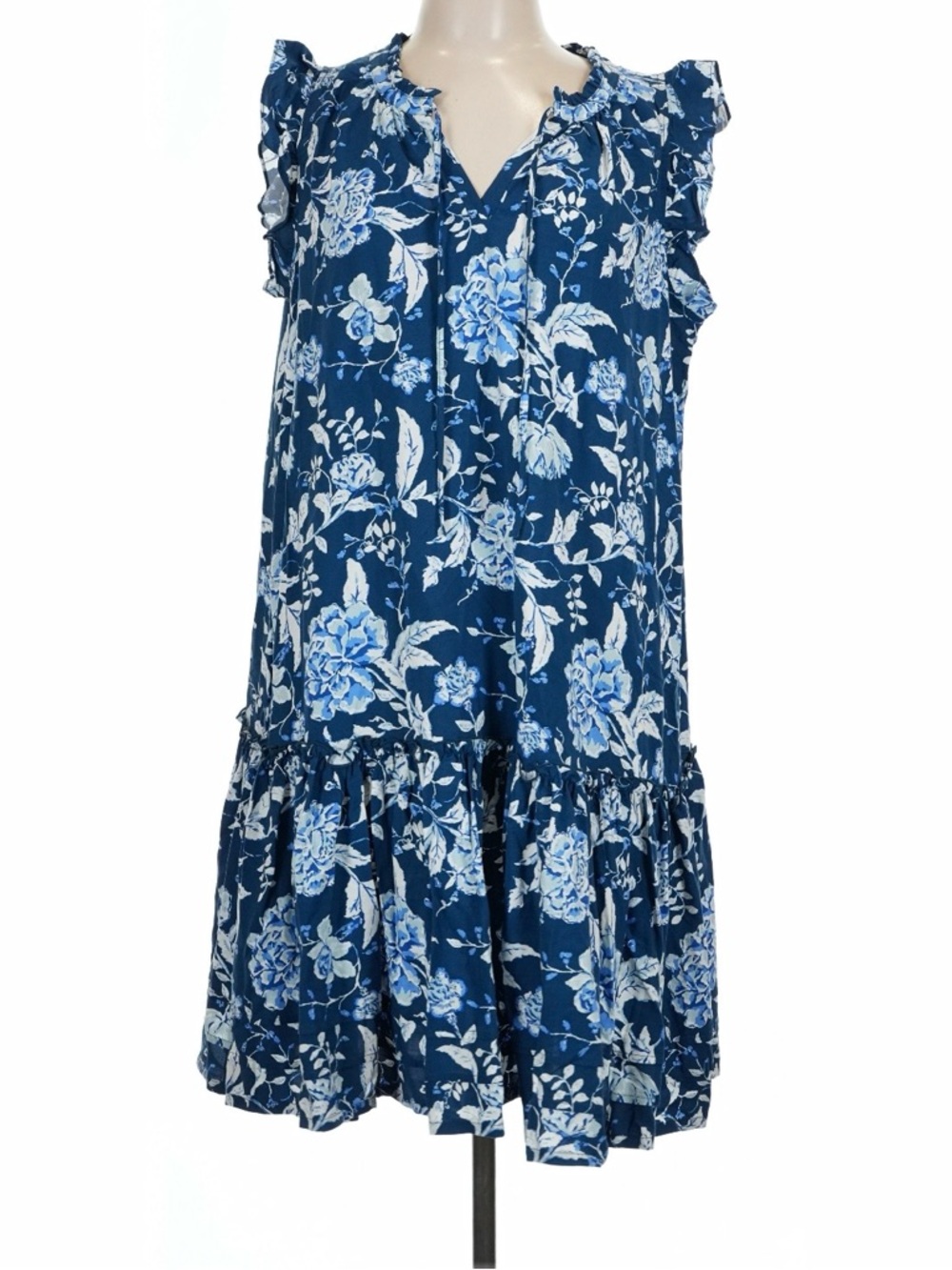 Matilda Jane Navy and White Floral Ruffle Dress